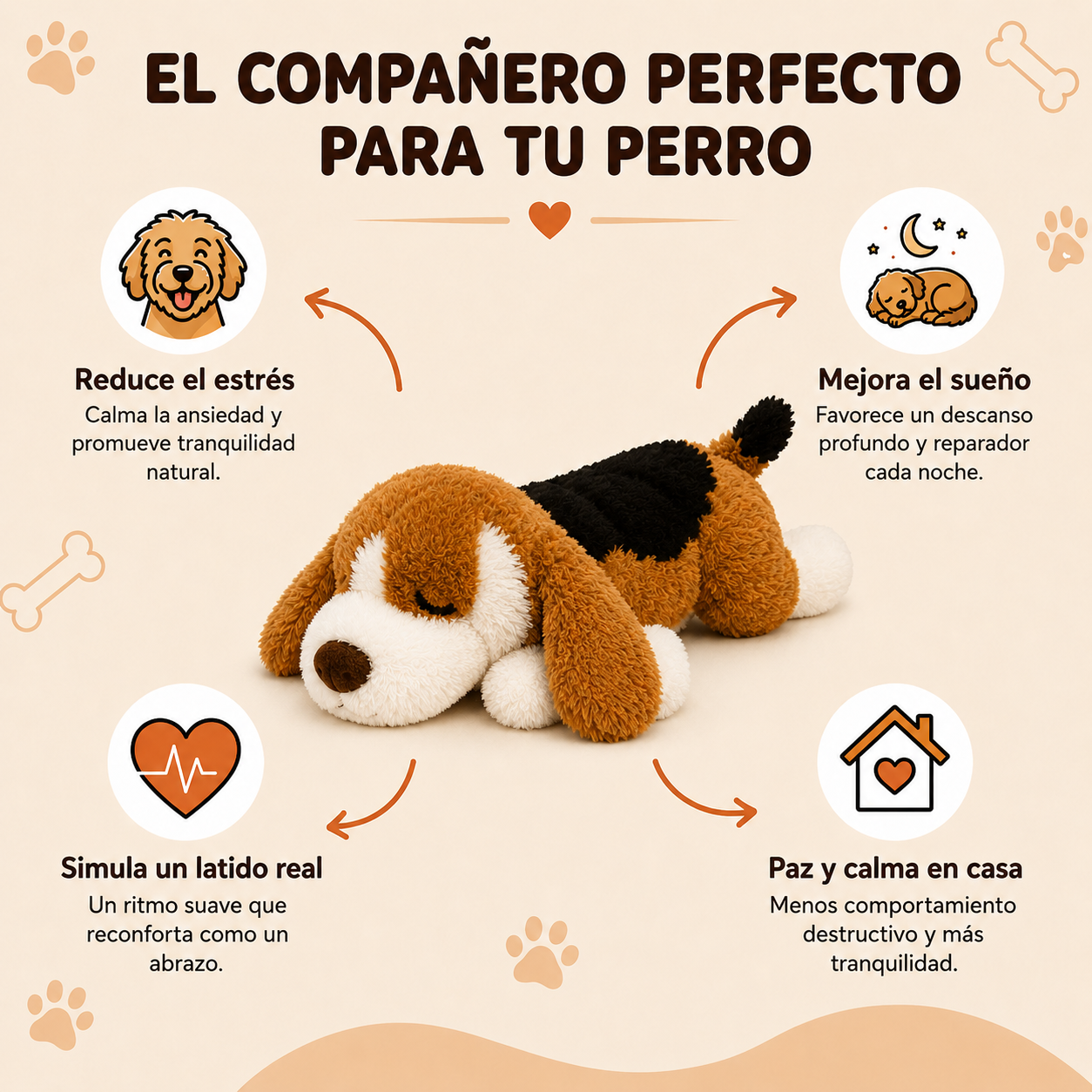 Peluche Latido Real para Perros Ansiosos