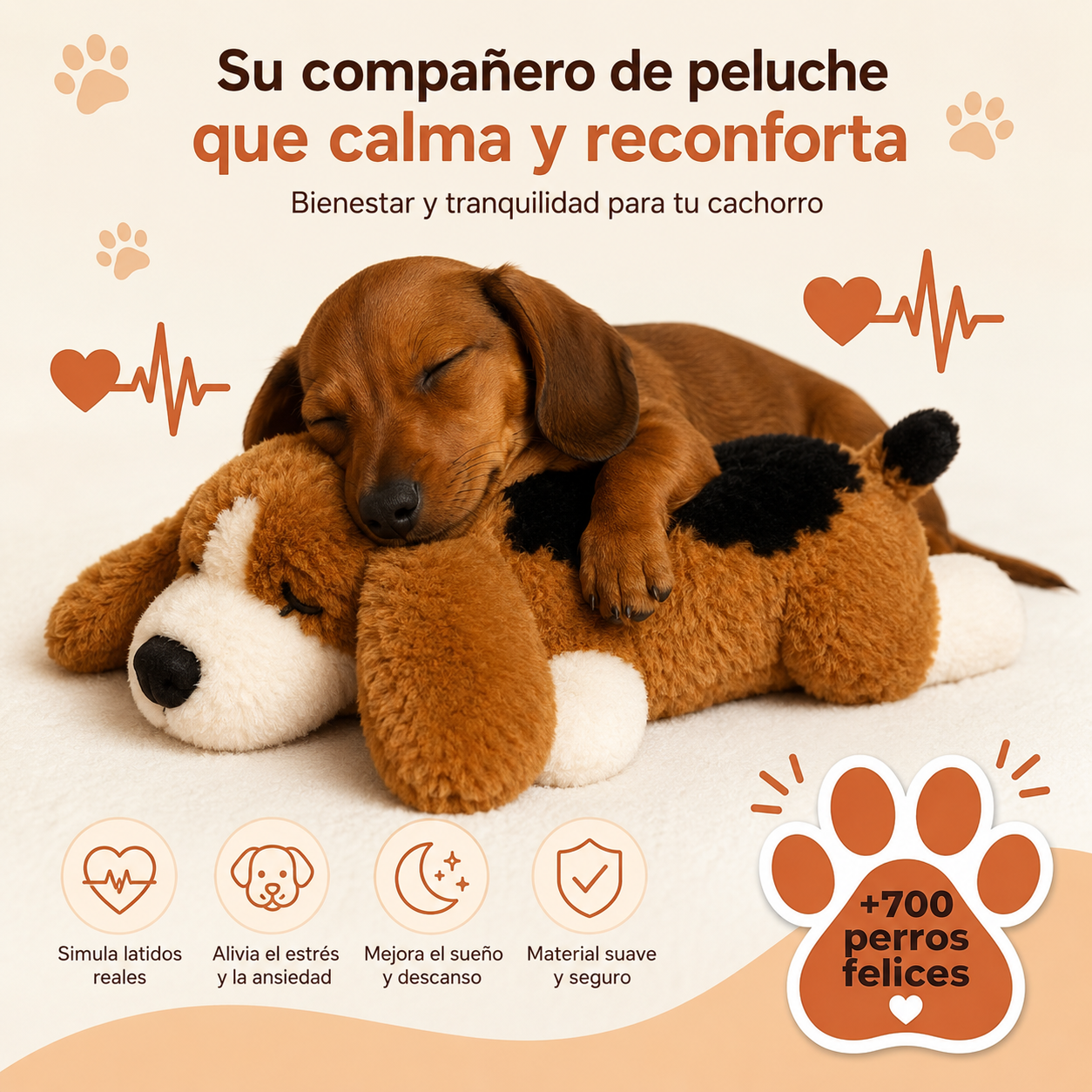 Peluche Latido Real para Perros Ansiosos